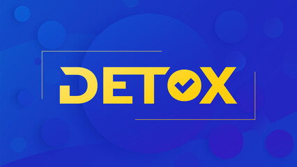 Detox or detoxification, vector banner design