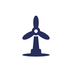 wind turbine, windmill icon, clean energy source