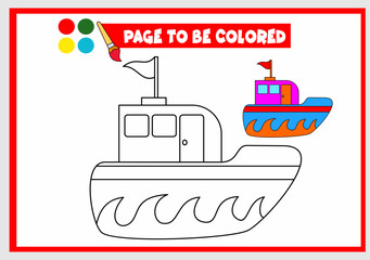 Naklejka premium coloring book for kids. ship