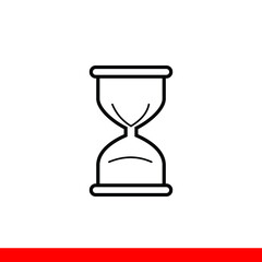 hourglass, vector line icon eps 10