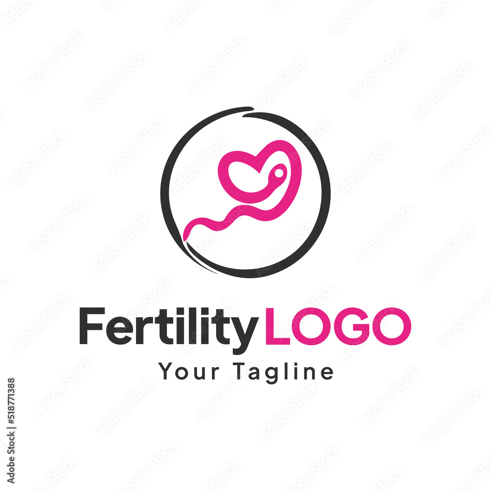 Wall mural Fertility abstract vector logo illustration, concept for clinic template logo.