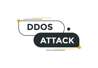 ddos attack Colorful web banner. vector illustration. ddos attack label sign template
