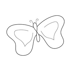 Doodle butterfly vector illustration