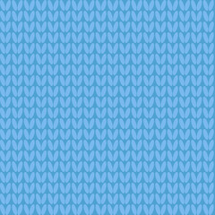 Blue knitted fabric, seamless pattern