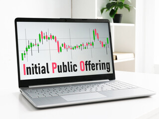 Initial public offering IPO is shown using the text