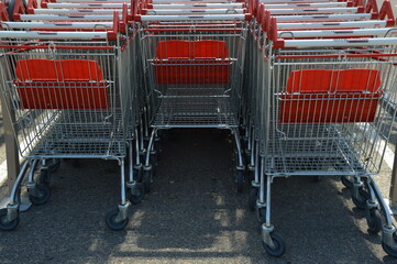 Closeup on Shopping carts