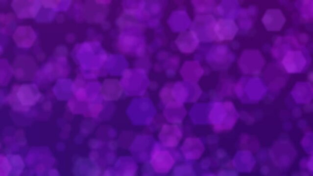 Motion graphics. Eggplant colored astract background with spots in bokeh
