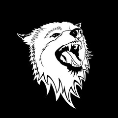 wolf head vector
