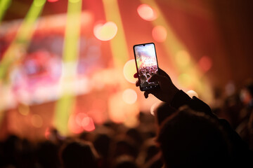 crowd having fun at a concert