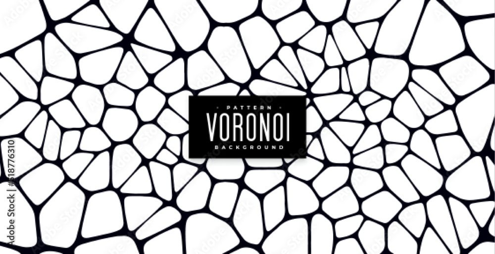 Wall mural voronoi pattern abstract texture background