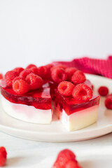 delicious dessert cake cheesecake with raspberries