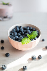 delicious ripe blueberries in a bowl