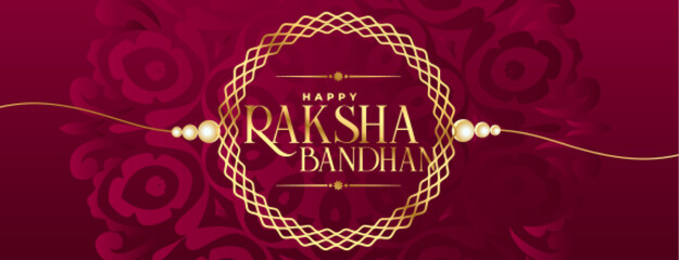 beautiful raksha bandhan festival background with rakhi design
