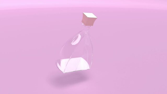 Empty glass jar in realistic 3d style Body care ab