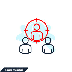 candidate icon logo vector illustration. Human resource symbol template for graphic and web design collection