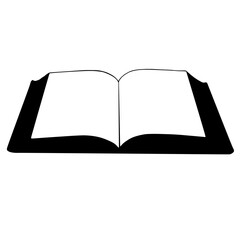 open book isolated vector on white background svg file