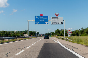 Autobahn A 35 in Frankreich, Abfahrt Gambsheim