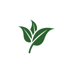 Natural green leaf logo. With an illustration logo design in a modern style. A logo for health and care.