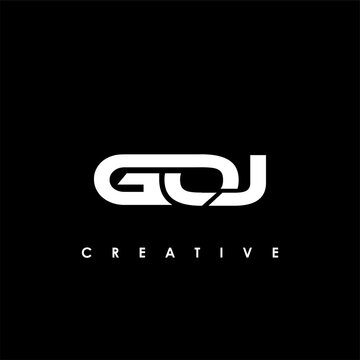 GOJ Letter Initial Logo Design Template Vector Illustration