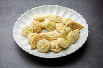 Sandesh or shondesh is a dessert, originating from the Bengal, India, created with milk and sugar