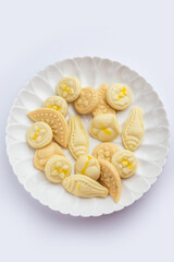 Sandesh or shondesh is a dessert, originating from the Bengal, India, created with milk and sugar