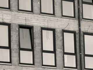 old wall with windows