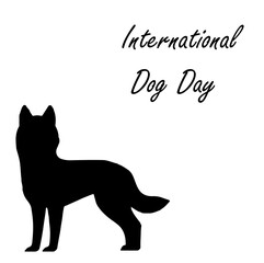poster or template for International Dog Day. graphic of world dog day good for world dog day celebration. flyer design.