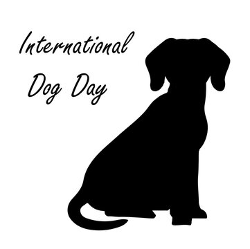 poster or template for International Dog Day. graphic of world dog day good for world dog day celebration. flyer design.