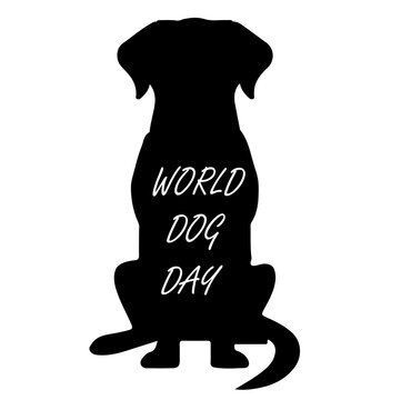 poster or template for International Dog Day. graphic of world dog day good for world dog day celebration. flyer design.