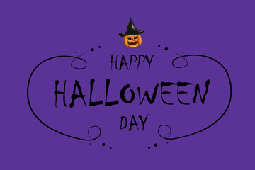 Happy Halloween banner or party invitation background with ghosts and pumpkins in paper cut style with gradients.