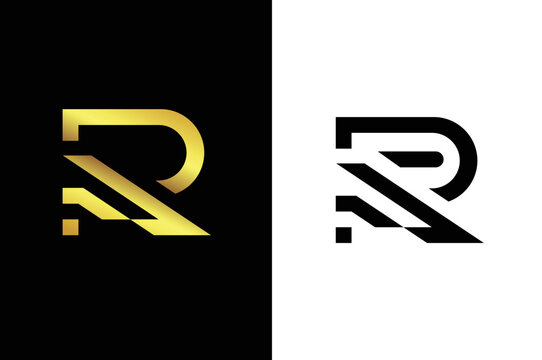 vector graphic of luxury abstract R logo good concept for business, fashion company
