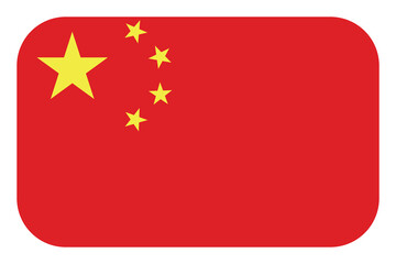 Flag of China. Chinese national symbol in official colors. Template icon. Abstract vector background