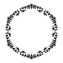 leaves circle frame

