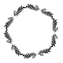leaves circle frame

