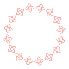 flower round frame
