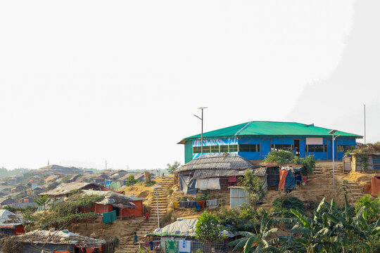 Top view of Balukhali Rohingya refugee camp