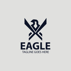 eagle logo design template. Vector illustration