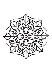 Mandala Printable Coloring Pages Illustration