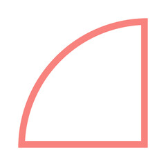 quarter circle frame element
