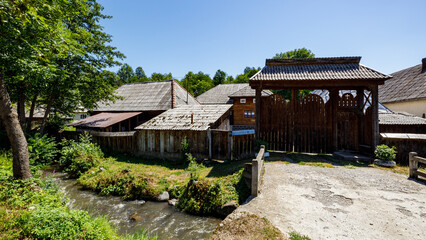 Fototapeta na wymiar Old Farm houses in Maramures Romania