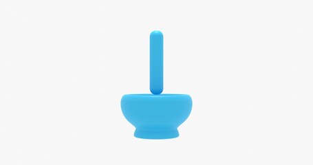 3D Render Mortar Front View