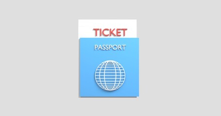3D Render Passport Front View