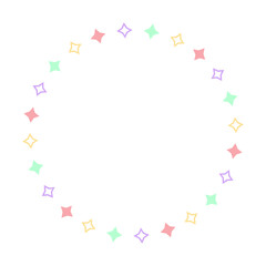 colorful circle frame

