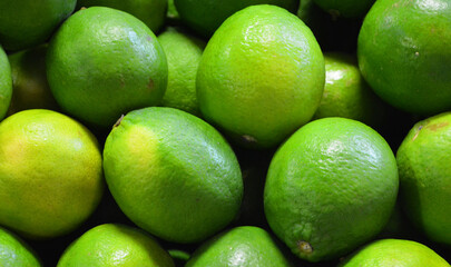 Lime is a hybrid citrus fruit, which is typically round, green 