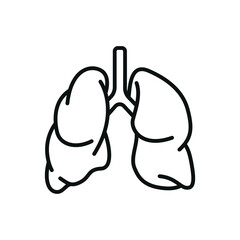 Lungs icon - editable stroke