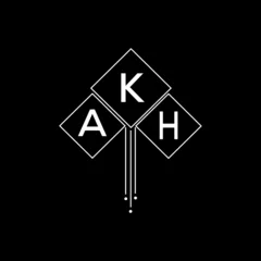 Deurstickers AKH letter logo design with white background in illustrator, AKH vector logo modern alphabet font overlap style.  © Ratna bati