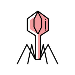bacteriophage icon isolated