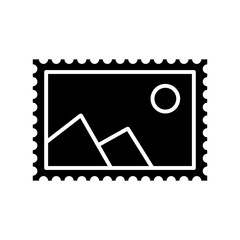 Postage stamp vector icon on white background