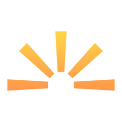 gradient half radial rays
