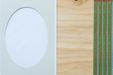 winter holiday background - oval frame